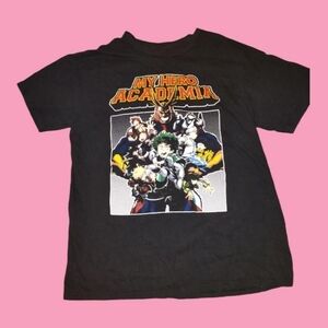 My Hero Academia Black Graphic Tee Size Large